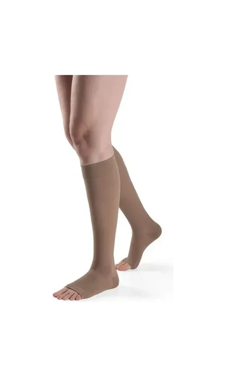 Sigvaris Dynaven Basic AD 20-30 mmHg 3/4 Pé Aberto Bege
