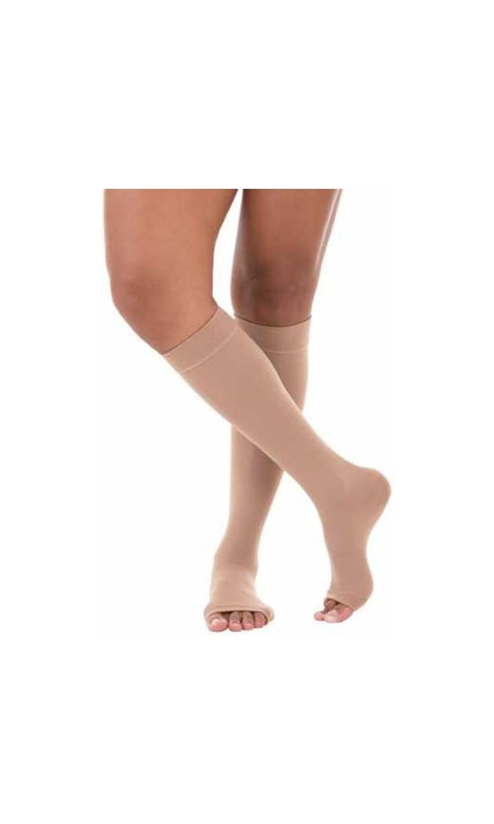 Venosan Comfortline Cotton AD 20-30 mmHg Longa Pé Aberto Bege